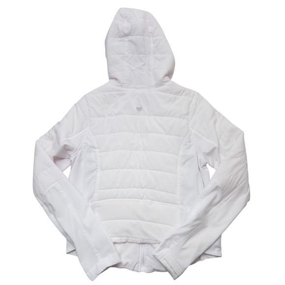 Forever 21 White Quilted Jacket Women's XS Lightweight Zip Up - Picture 6 of 16